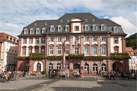 The Marktplatz (Market Square) and Town Hall, Old Town, Heidelberg, Baden-Wurttemberg, Germany, Europe Foto de stock - Con derechos protegidos, Código: 841-06031409