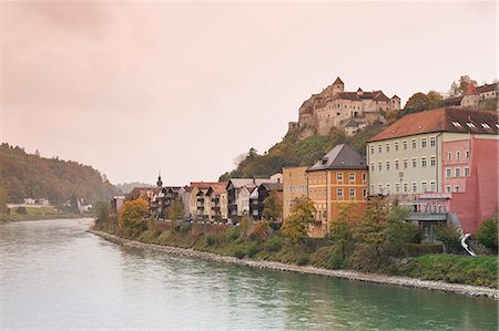 river salzach - The Salzach River in Burghausen, Bavaria, Germany, Europe Stock Photo - Rights-Managed, Code: 841-06031477