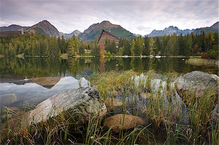 Strbske Pleso Lake in the Tatra Mountains, Slovakia, Europe Stock Photo - Rights-Managed, Code: 841-06031532