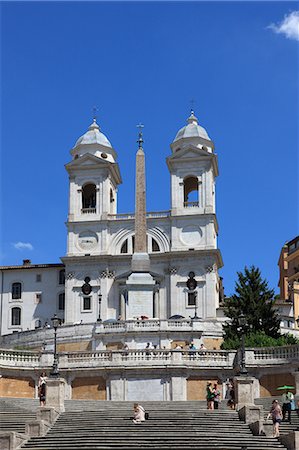 Trinita dei Monti church, Rome, Lazio, Italy, Europe Foto de stock - Con derechos protegidos, Código: 841-06031763