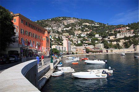 france places in town - Harbor, Villefranche sur Mer, Alpes Maritimes, Cote d'Azur, French Riviera, Provence, France, Europe Stock Photo - Rights-Managed, Code: 841-06031874