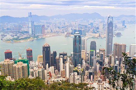 Cityscape from Victoria Peak, Hong Kong, China, Asia Fotografie stock - Rights-Managed, Codice: 841-06031957