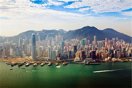 Paysage urbain de l'île de Hong Kong et Victoria Harbour, Hong Kong, Chine, Asie Photographie de stock - Rights-Managed, Code: 841-06032026