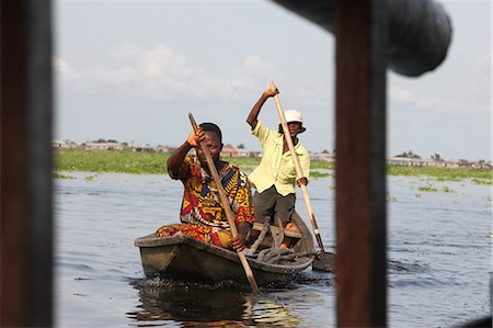 Boat near Ganvie lake village on Nokoue Lake, Benin, West Africa, Africa Stock Photo - Rights-Managed, Code: 841-06032059