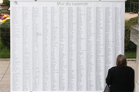 paris france customs - Wall of names in the Pere Lachaise graveyard, Paris, France, Europe Stock Photo - Rights-Managed, Code: 841-06032133