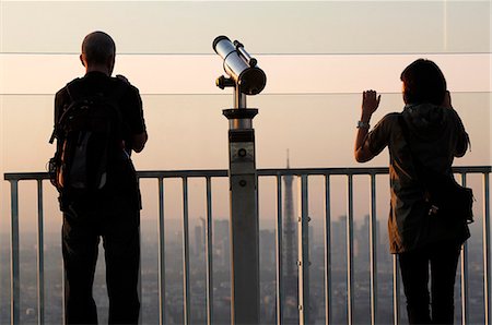person with telescope - Tourists on top of Montparnasse tower, Paris, France, Europe Stock Photo - Rights-Managed, Code: 841-06032224