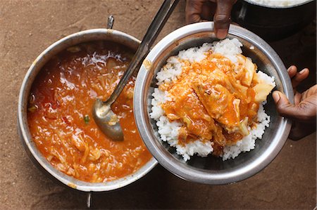 Repas africaine, Lomé, Togo, Afrique de l'Ouest, Afrique Photographie de stock - Rights-Managed, Code: 841-06032406