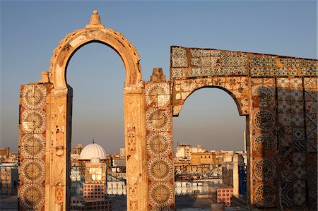 patterned tiles - Tunis city seen from a Medina rooftop, Tunis, Tunisia, North Africa, Africa Stock Photo - Rights-Managed, Code: 841-06032472