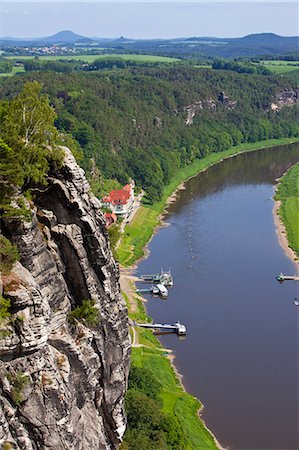 saxon switzerland - View over the River Elbe, Saxon Switzerland, Saxony, Germany, Europe Stock Photo - Rights-Managed, Code: 841-06032508