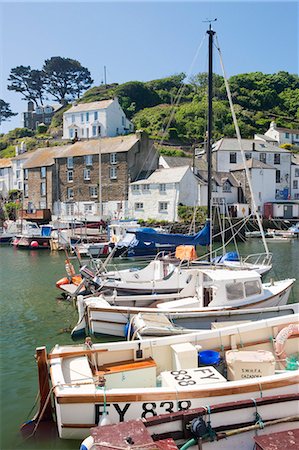 polperro cornwall england - The harbour, Polperro, Cornwall, England, United Kingdom, Europe Stock Photo - Rights-Managed, Code: 841-06032773