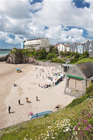 pembrokeshire - South Beach, Tenby, Pembrokeshire, Wales, United Kingdom, Europe Fotografie stock - Rights-Managed, Codice: 841-06032834