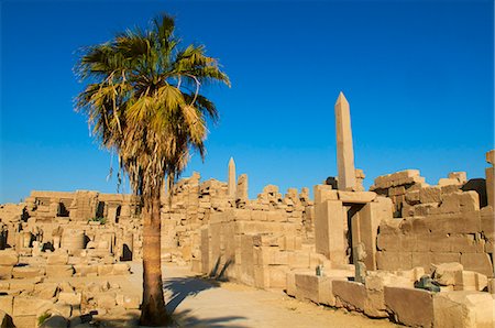 Obelisken von Thutmosis I und Hatschepsut, Tempel des Amun, Karnak, Theben, UNESCO World Heritage Site, Ägypten, Nordafrika, Afrika Stockbilder - Lizenzpflichtiges, Bildnummer: 841-06032873