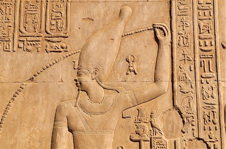 Bas relief, Temple of Sobek and Haroeris, Kom Ombo, Egypt, North Africa, Africa Stock Photo - Rights-Managed, Code: 841-06032886