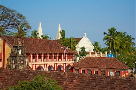 Santa Cruz Basilica and colonial style college, Fort Cochin, Kerala, India, Asia Foto de stock - Con derechos protegidos, Código: 841-06032959