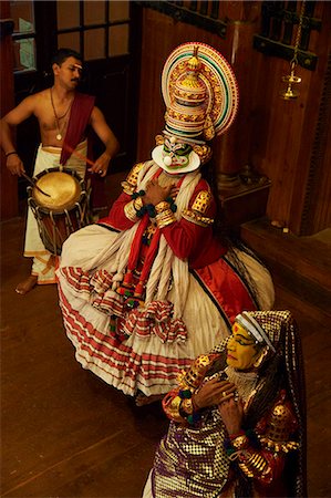 Kathakali danseurs, Fort Cochin, Kerala, Inde, Asie Photographie de stock - Rights-Managed, Code: 841-06032964
