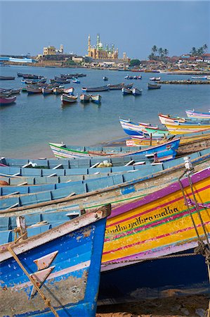 Vizhinjam, fishing harbour near Kovalam, Kerala, India, Asia Foto de stock - Con derechos protegidos, Código: 841-06032970