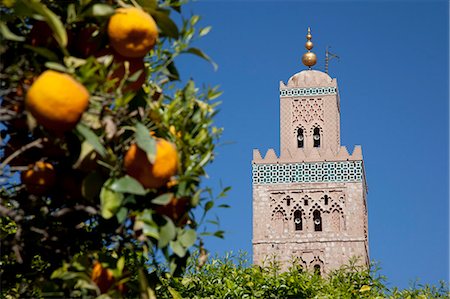 simsearch:841-07081090,k - Minaret de la mosquée de la Koutoubia, Marrakech, Maroc, l'Afrique du Nord, l'Afrique Photographie de stock - Rights-Managed, Code: 841-06033155