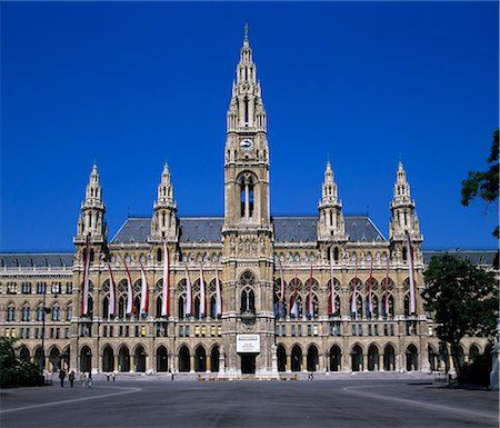 rathaus vienna - Rathaus (Gothic Town Hall), UNESCO World Heritage Site, Vienna, Austria, Europe Foto de stock - Con derechos protegidos, Código: 841-06033238