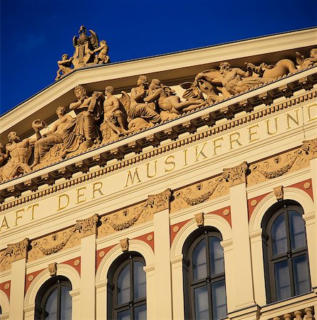 simsearch:841-06033250,k - Exterior of Musikverein concert hall, Vienna, Austria, Europe Foto de stock - Con derechos protegidos, Código: 841-06033246