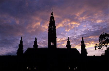 Rathaus (Town Hall) at sunset, UNESCO World Heritage Site, Vienna, Austria, Europe Stock Photo - Rights-Managed, Code: 841-06033241