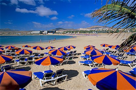 Vue sur la plage, Caleta de Fuste, Fuerteventura, îles Canaries, Espagne, Atlantique, Europe Photographie de stock - Rights-Managed, Code: 841-06033340