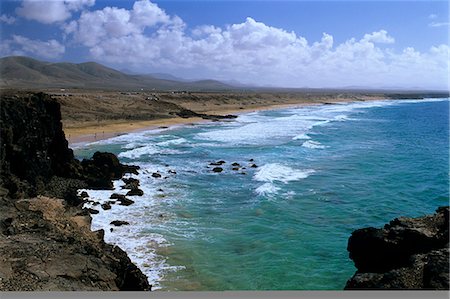 North coast beach, near El Cotillo, Fuerteventura, Canary Islands, Spain, Atlantic, Europe Stock Photo - Rights-Managed, Code: 841-06033351