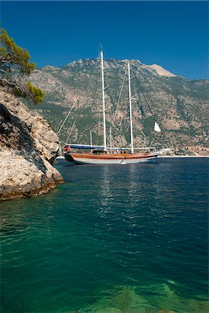 Gulet cruise, Olu Deniz, near Fethiye, Aegean, Anatolia, Turkey, Asia Minor, Eurasia Stock Photo - Rights-Managed, Code: 841-06033364