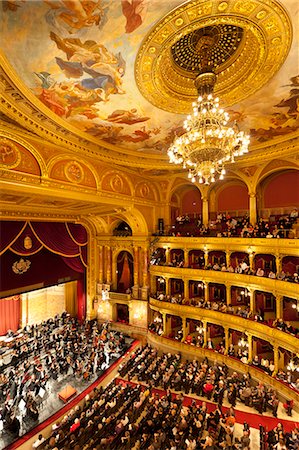 State Opera House (Magyar Allami Operahaz) avec l'Orchestre philharmonique de Budapest, Budapest, Hongrie, Hongrie, Europe Photographie de stock - Rights-Managed, Code: 841-06033388