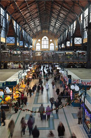 Central Market (Kozponti Vasarcsarnok) at Christmas, Budapest, Hungary, Europe Stock Photo - Rights-Managed, Code: 841-06033403