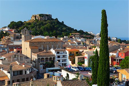 Burgruine oberhalb der Altstadt, Begur, Costa Brava, Katalonien, Spanien, Europa Stockbilder - Lizenzpflichtiges, Bildnummer: 841-06033682