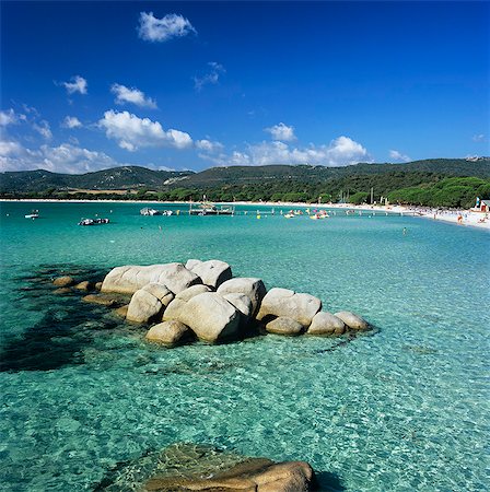 Plage de Santa Giulia, South East Corse, Corse, Méditerranée, Europe Photographie de stock - Rights-Managed, Code: 841-06033735