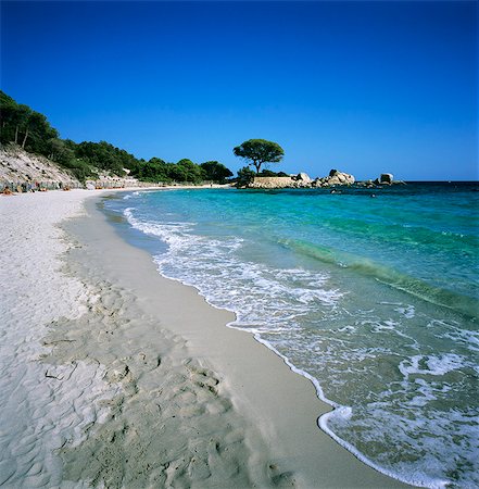 sea shore tide - Palombaggia Beach, near Porto Vecchio, South East Corsica, Corsica, France, Mediterranean, Europe Stock Photo - Rights-Managed, Code: 841-06033744