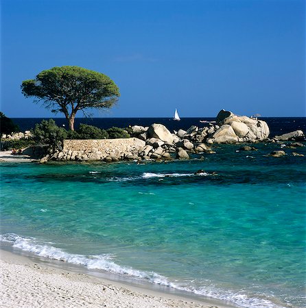 Strand von Palombaggia, in der Nähe von Porto Vecchio, Süd-Ost-Korsika, Korsika, Frankreich, Mediterranean, Europa Stockbilder - Lizenzpflichtiges, Bildnummer: 841-06033745