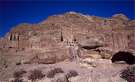 simsearch:841-03057601,k - The Royal Tombs carved into the face of Jebel al-Khubtha in the ancient Nabataean city of Petra, UNESCOP World Heritage Site, Jordan, Middle East Stock Photo - Rights-Managed, Code: 841-06033767