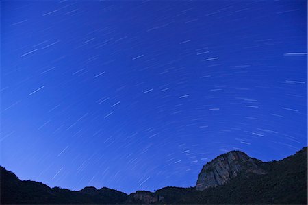 stars night sky - Star trails at dusk above Mount Nyiru, Northern Frontier, Kenya, East Africa, Africa Stock Photo - Rights-Managed, Code: 841-06033816