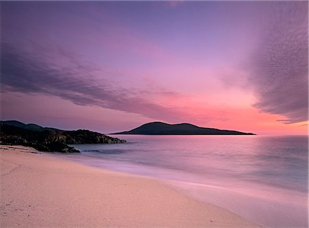 Coucher du soleil sur l'île de Harris un soir de fin juin, Hébrides extérieures, en Écosse, Royaume-Uni, Europe Photographie de stock - Rights-Managed, Code: 841-06033949