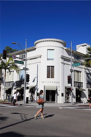 Rodeo Drive, Beverly Hills, Los Angeles, California, USA Foto de stock - Con derechos protegidos, Código: 841-06344004