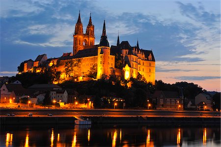 simsearch:841-06344071,k - Albrechtsburg in Meissen, Saxony, Germany, night shot Stock Photo - Rights-Managed, Code: 841-06344071