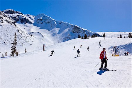 people skiing in whistler - Whistler Blackcomb Ski Resort, Whistler, British Columbia, Canada, North America Stock Photo - Rights-Managed, Code: 841-06344145