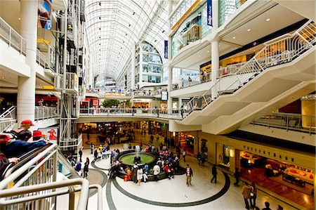 shopping mall architecture - Toronto Eaton Centre Shopping Mall, Toronto, Ontario, Canada, North America Stock Photo - Rights-Managed, Code: 841-06344155