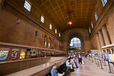 Intérieur, grand Hall, Union Station, Toronto, Ontario, Canada, North America Photographie de stock - Rights-Managed, Code: 841-06344179