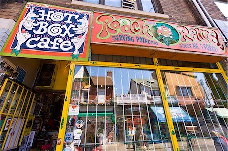 Marijuana smoke shop, Kensington Market, Toronto, Ontario, Canada, North America Stock Photo - Rights-Managed, Code: 841-06344173