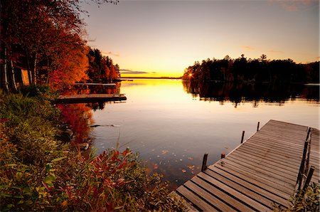 parque estatal - Lake Millinocket at sunrise, Baxter State Park, Maine, New England, United States of America, North America Foto de stock - Con derechos protegidos, Código: 841-06344223