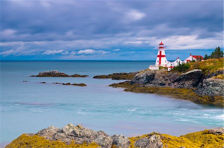 East Quoddy (Head Harbour) Lighthouse, Campobello Island, New Brunswick, Canada, North America Stock Photo - Rights-Managed, Code: 841-06344234