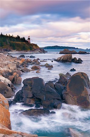 simsearch:841-06447463,k - West Quoddy Lighthouse, Lubec, Maine, New England, United States of America, North America Foto de stock - Con derechos protegidos, Código: 841-06344238