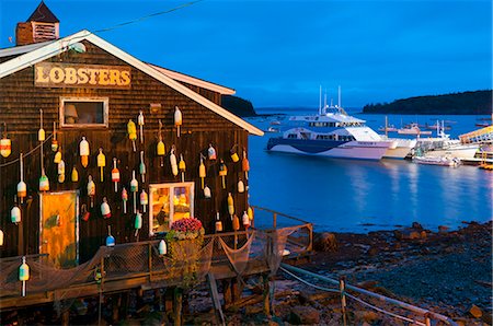 Lobster restaurant, Bar Harbor, Mount Desert Island, Maine, New England, United States of America, North America Fotografie stock - Rights-Managed, Codice: 841-06344248