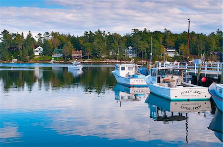 Bateaux de pêche de homard, Boothbay Harbor, Maine, New England, États-Unis d'Amérique, l'Amérique du Nord Photographie de stock - Rights-Managed, Code: 841-06344252