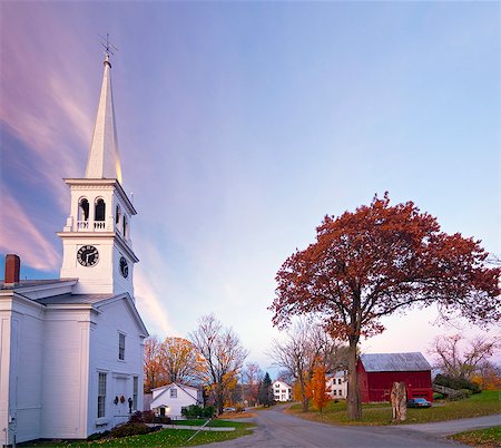 Die Congregational Church, Peacham, Vermont, New England, Vereinigte Staaten von Amerika, Nordamerika Stockbilder - Lizenzpflichtiges, Bildnummer: 841-06344263