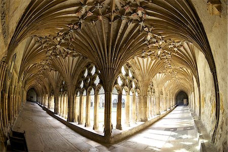 The Great Cloisters, Canterbury Cathedral, UNESCO World Heritage Site, Canterbury, Kent, England, United Kingdom, Europe Foto de stock - Con derechos protegidos, Código: 841-06344334