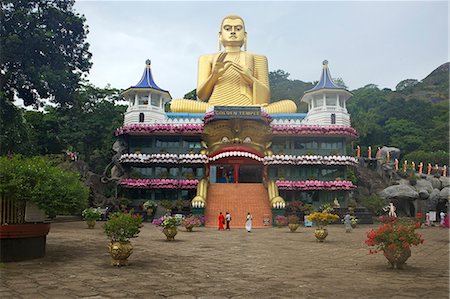 Golden Temple of Dambulla, UNESCO, World Heritage Site, Sri Lanka, Asia Foto de stock - Con derechos protegidos, Código: 841-06344428